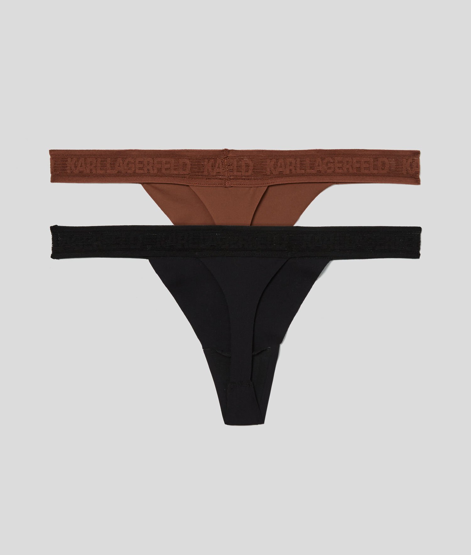 Black Women's Karl Lagerfeld Ultra-light Karl Logo Thong - 2 Pack Underwear | AE346VBGD