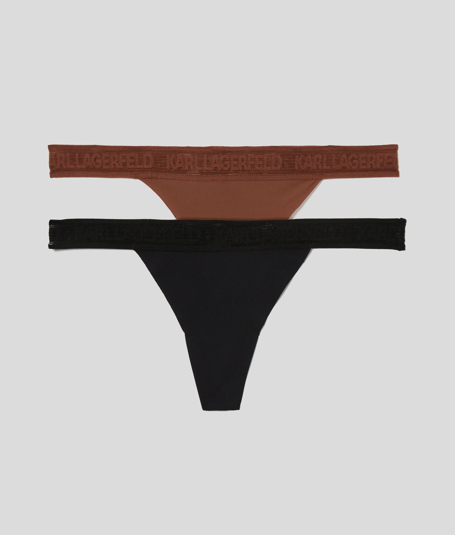 Black Women\'s Karl Lagerfeld Ultra-light Karl Logo Thong - 2 Pack Underwear | AE346VBGD