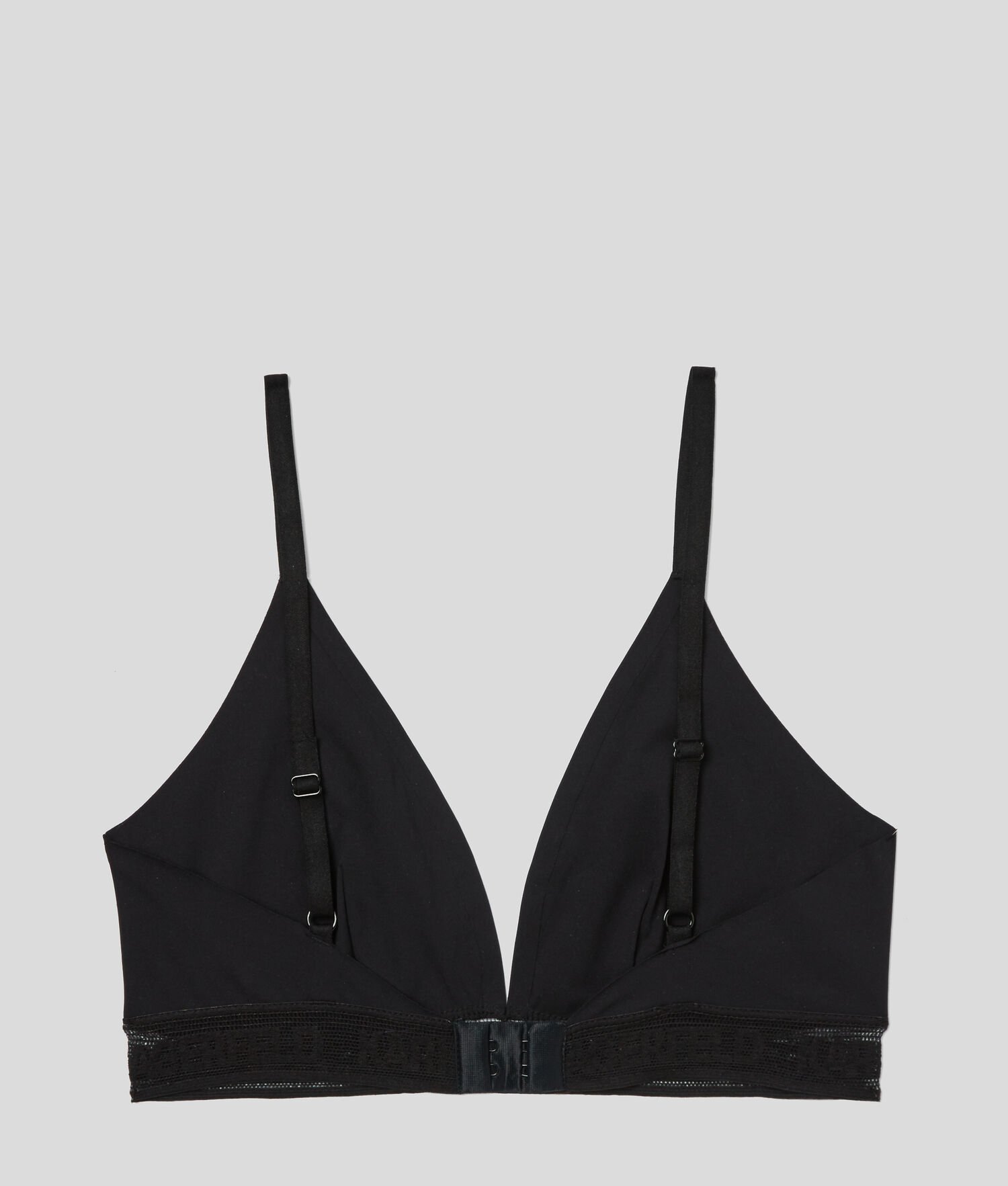 Black Women's Karl Lagerfeld Ultra-light Karl Logo Triangle Bra Underwear | AE924DKNA