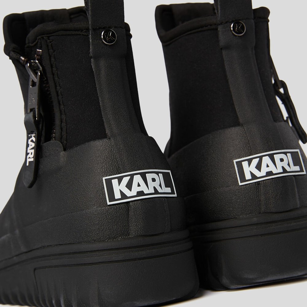 Black Women's Karl Lagerfeld Vostok Ankle Sock Boots | AE043YDPU