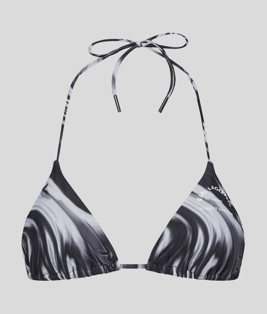 Black Women's Karl Lagerfeld Wrap-around Triangle Beachwear | AE205ICKB