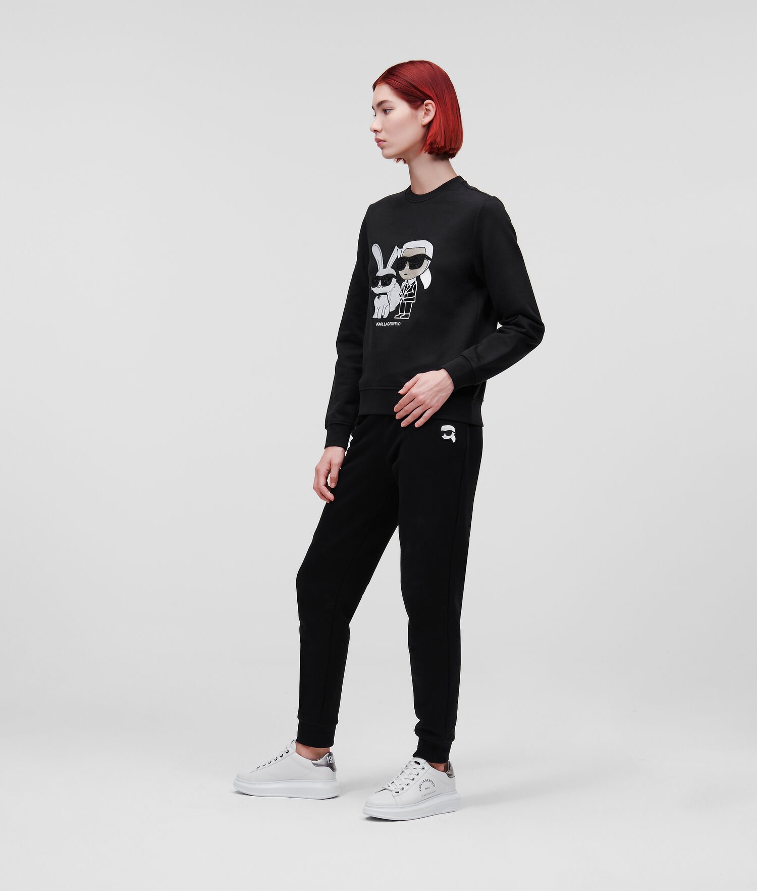 Black Women's Karl Lagerfeld Year Of The Rabbit Sweatshirts | AE695SOPG