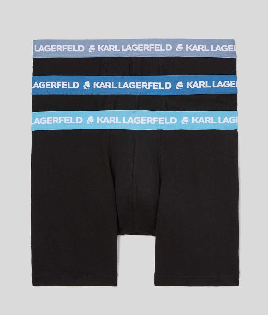 Blue Men\'s Karl Lagerfeld Karl Logo Boxers - 3 Pack Underwear | AE974DVFR