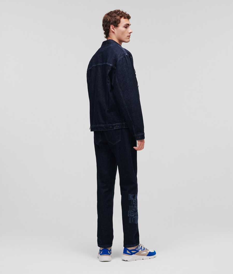 Blue Men's Karl Lagerfeld Karl Logo Jeans | AE251OTGY