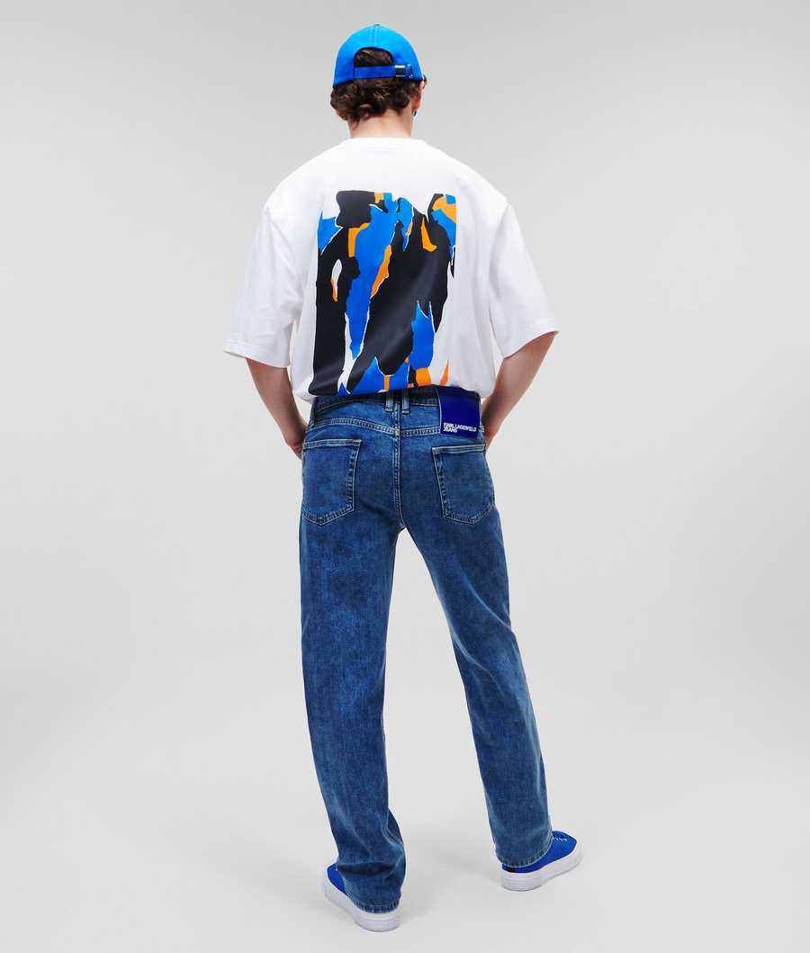 Blue Men's Karl Lagerfeld Klj Straight Jeans | AE891KWMH