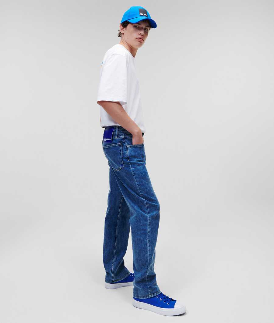 Blue Men's Karl Lagerfeld Klj Straight Jeans | AE891KWMH