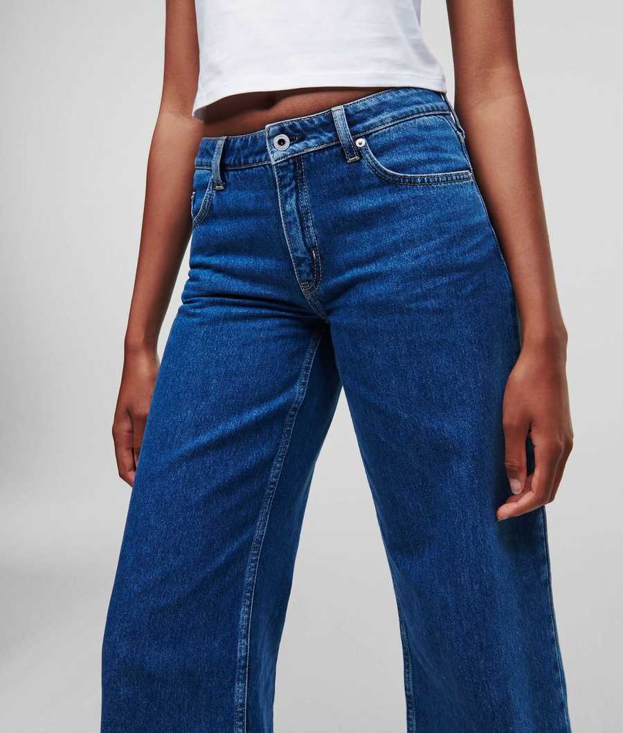 Blue Women's Karl Lagerfeld Klj Mid Rise Relaxed Jeans | AE640LPHV