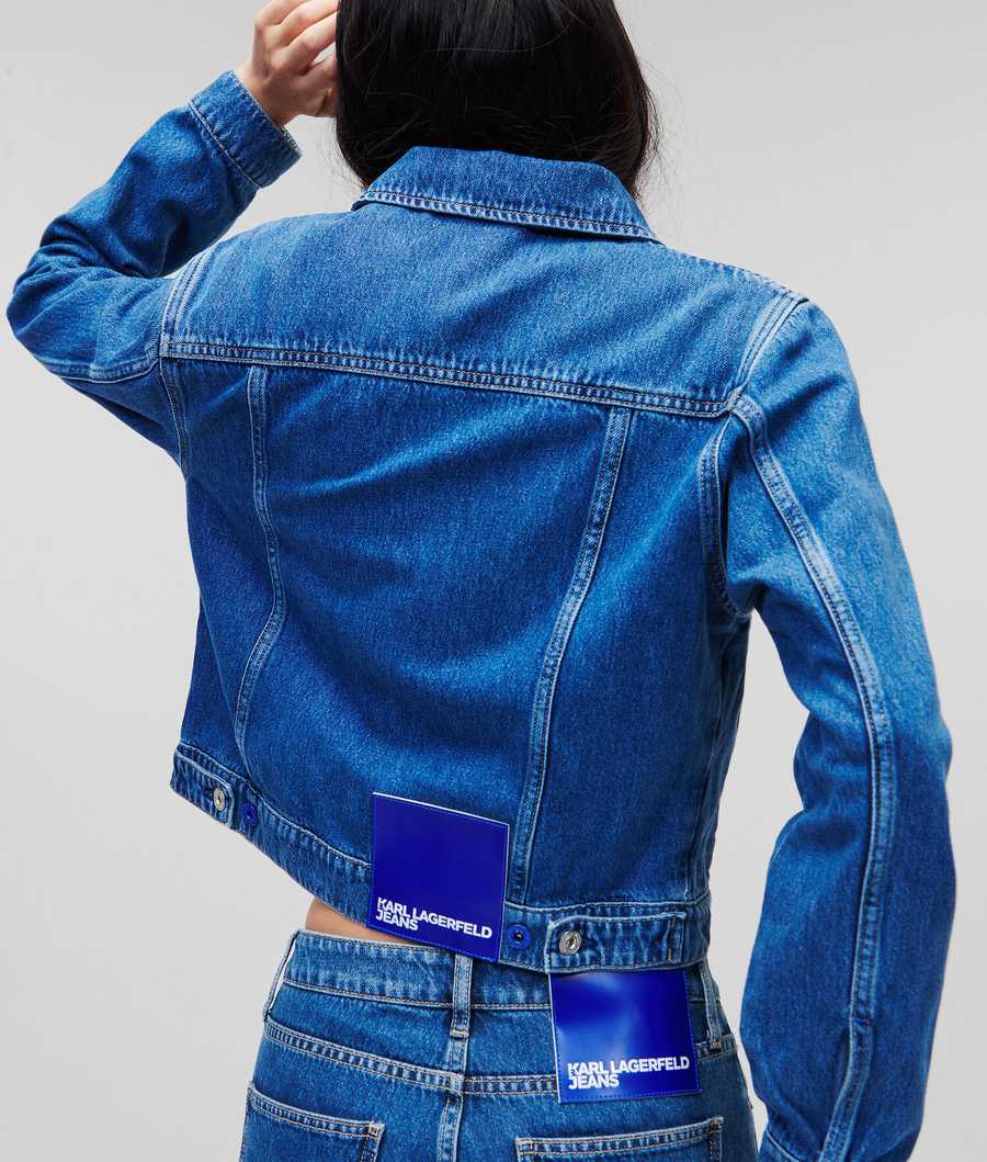 Blue Women's Karl Lagerfeld Klj Regular Fit Denim Jackets | AE026VDCE