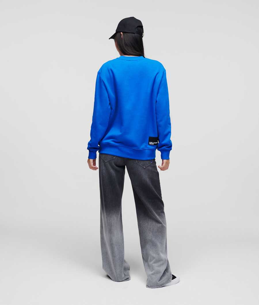 Blue Women's Karl Lagerfeld Klj Sweatshirts | AE410TFSN