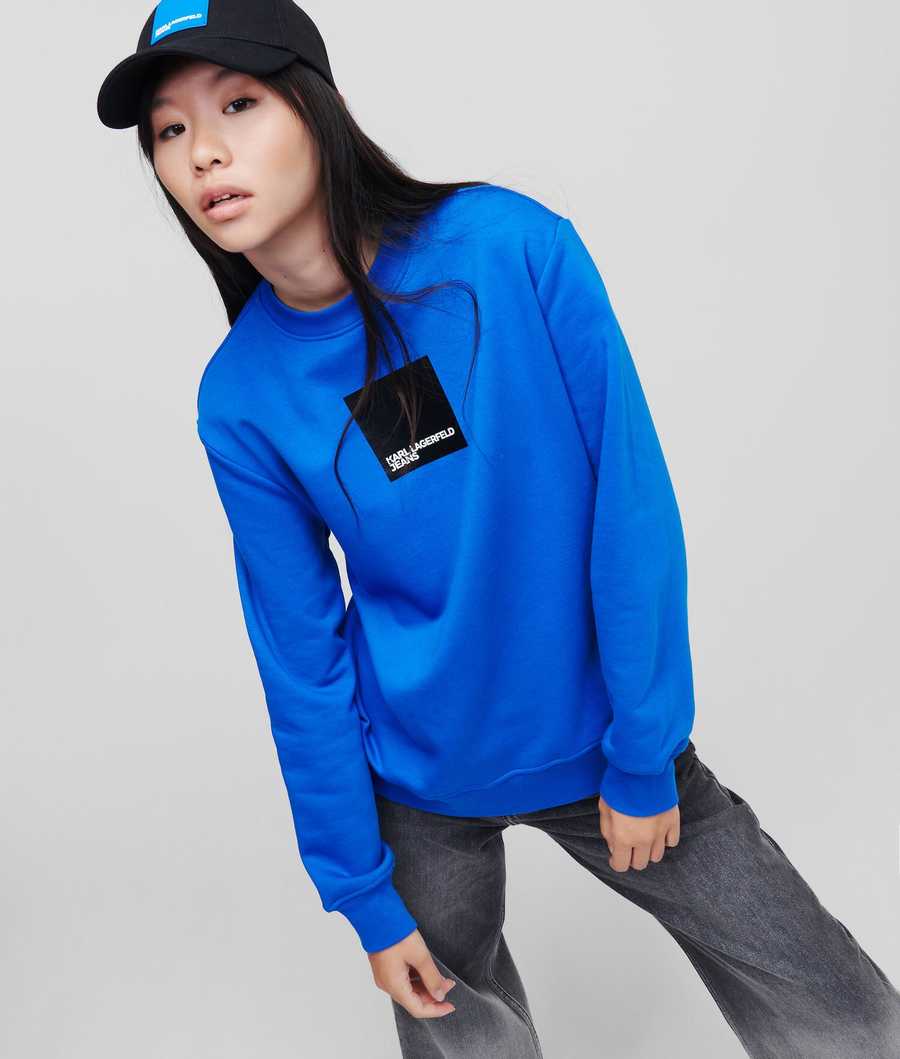 Blue Women's Karl Lagerfeld Klj Sweatshirts | AE410TFSN