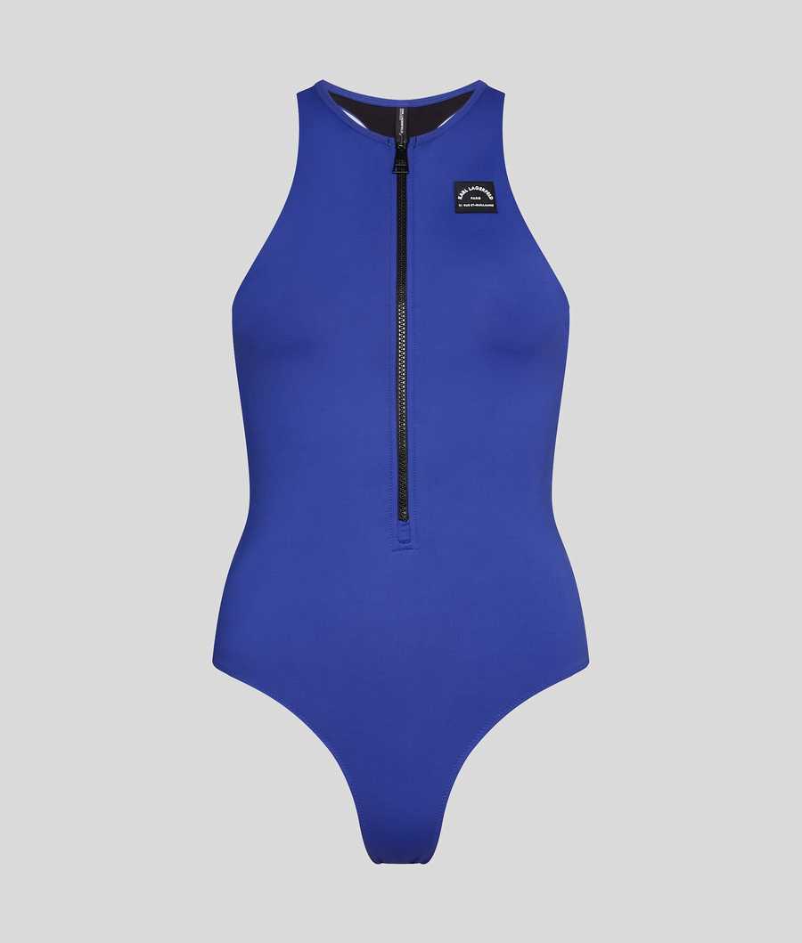 Blue Women's Karl Lagerfeld Rue St-guillaume Swimsuits Beachwear | AE180XFIR