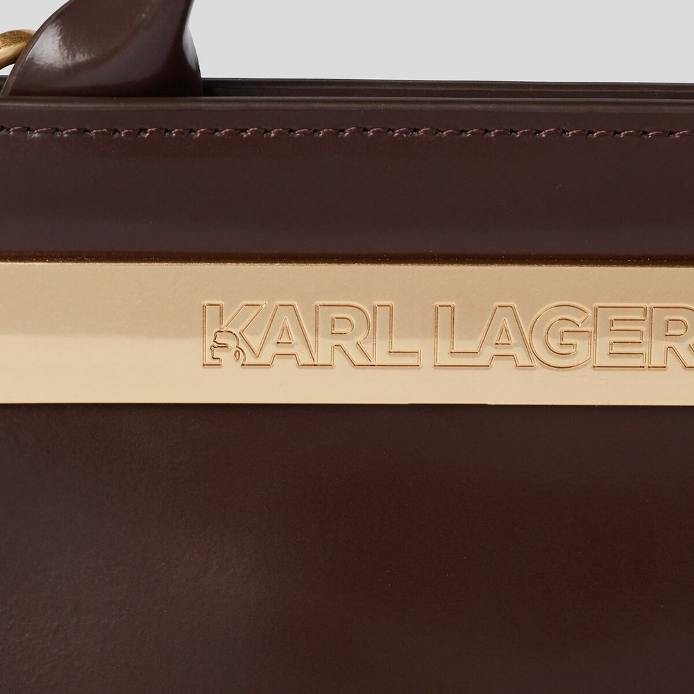 Brown Women's Karl Lagerfeld K/Kross Archive Small Handbags | AE365LYHB