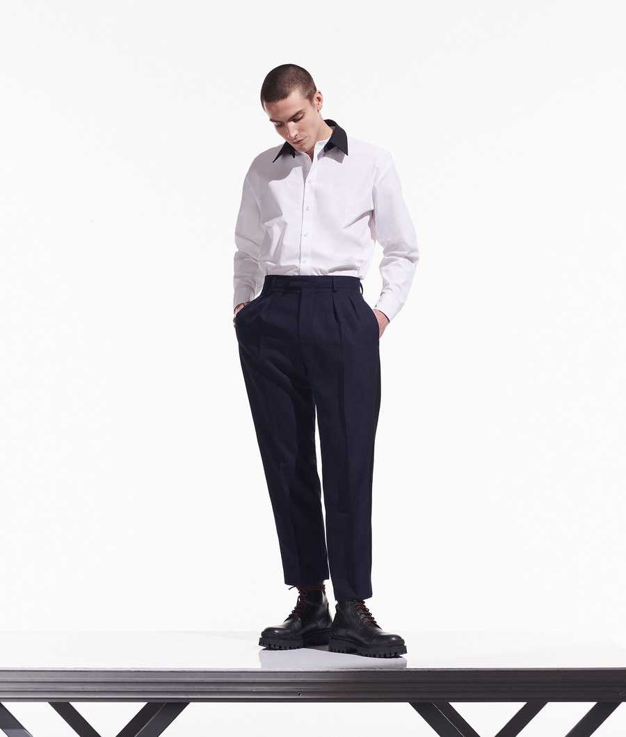 Dark Blue Men\'s Karl Lagerfeld Cara Loves Karl Tuxedo Pants | AE841DQUL