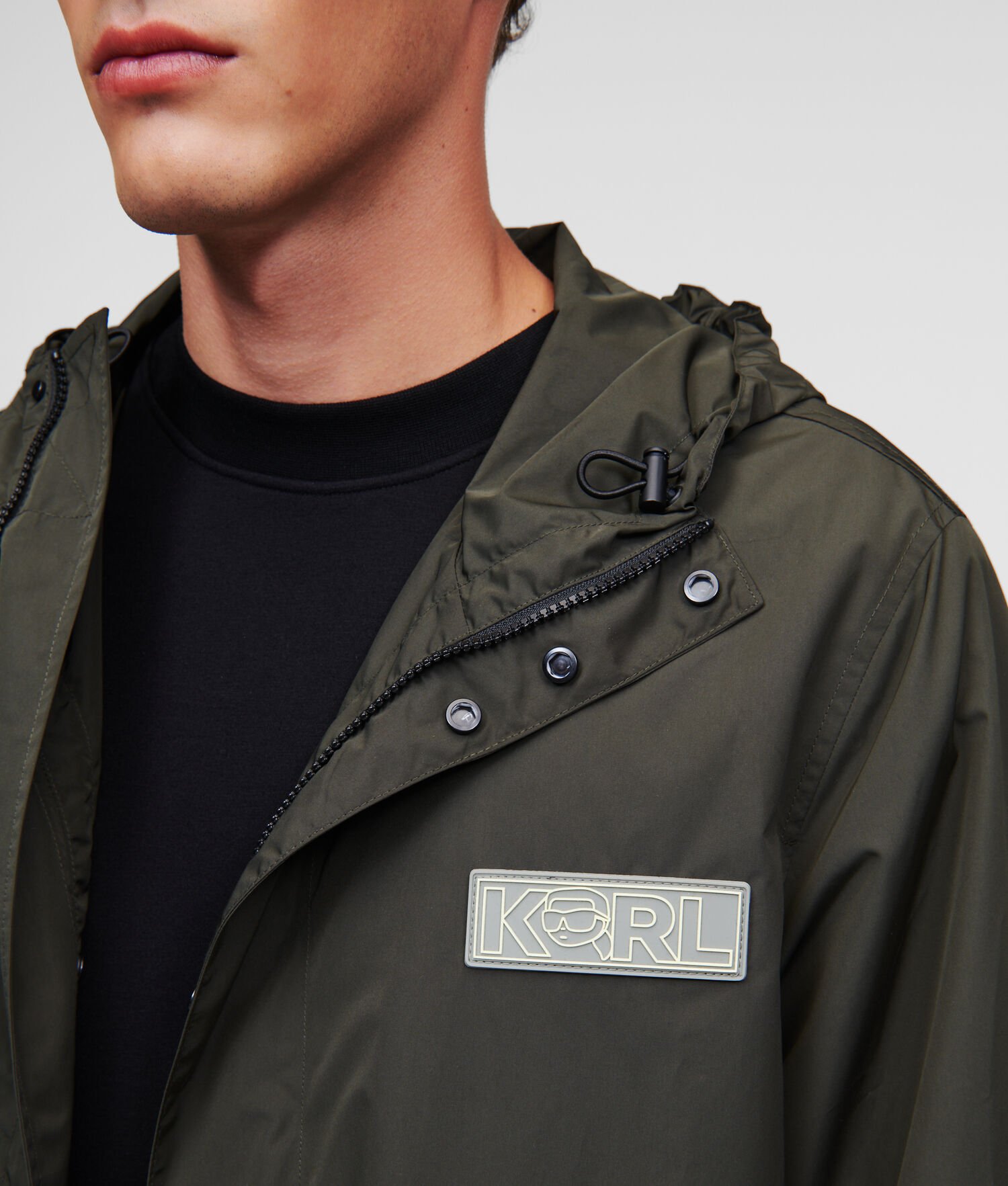 Dark Green Men's Karl Lagerfeld Ikonik 2.0 Parka Jackets | AE549DSKU