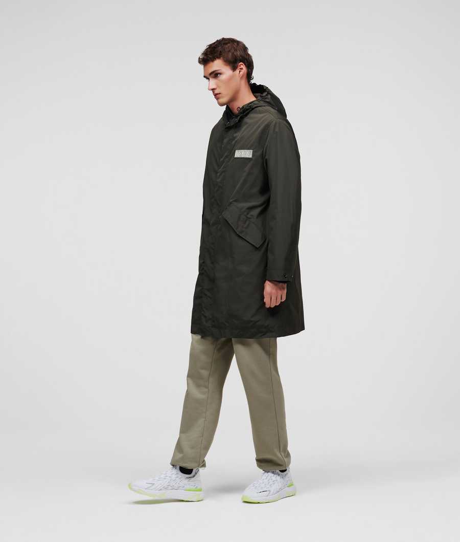 Dark Green Men's Karl Lagerfeld Ikonik 2.0 Parka Jackets | AE549DSKU