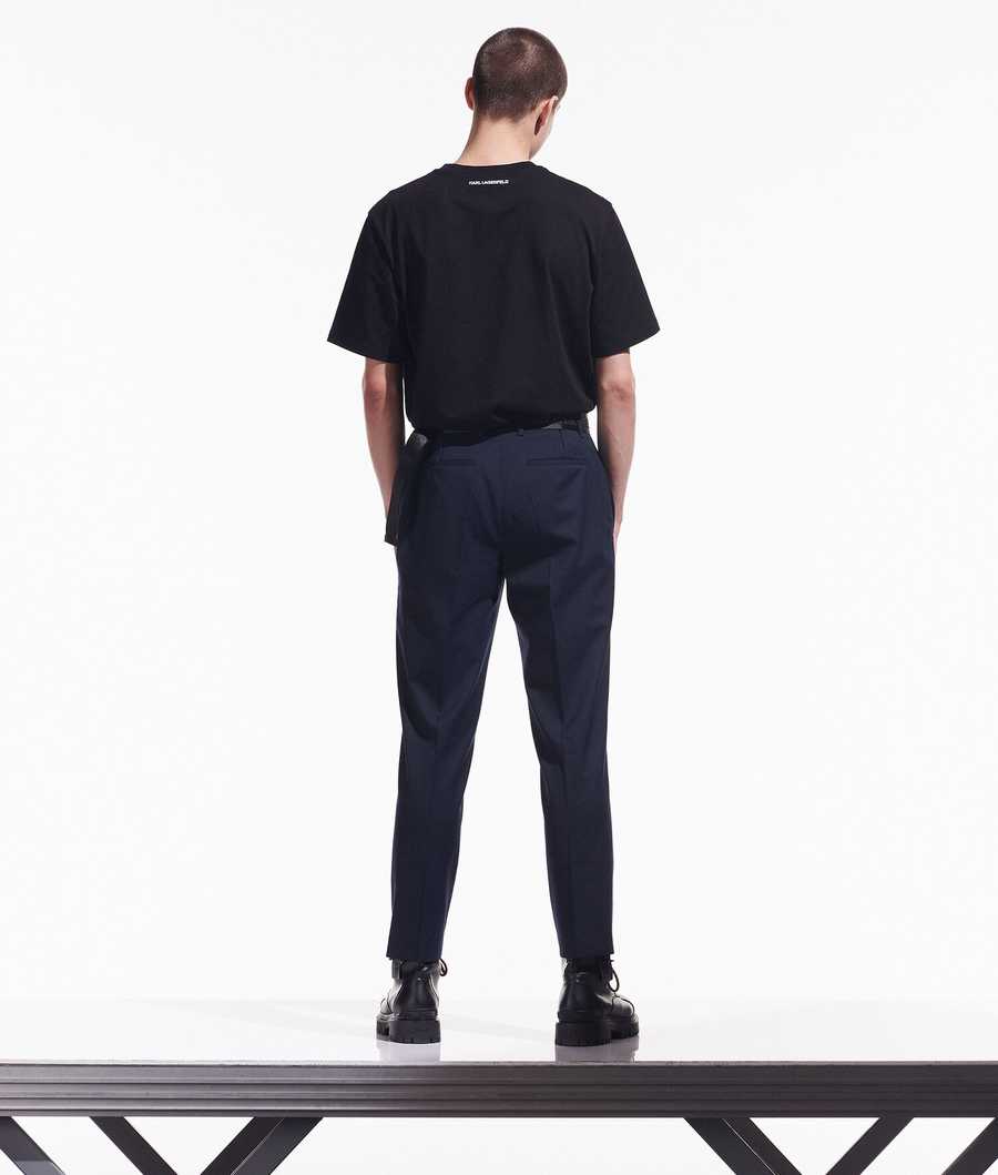 Dark Grey / Navy Men's Karl Lagerfeld Cara Loves Karl Two-tone Pants | AE810PIZV