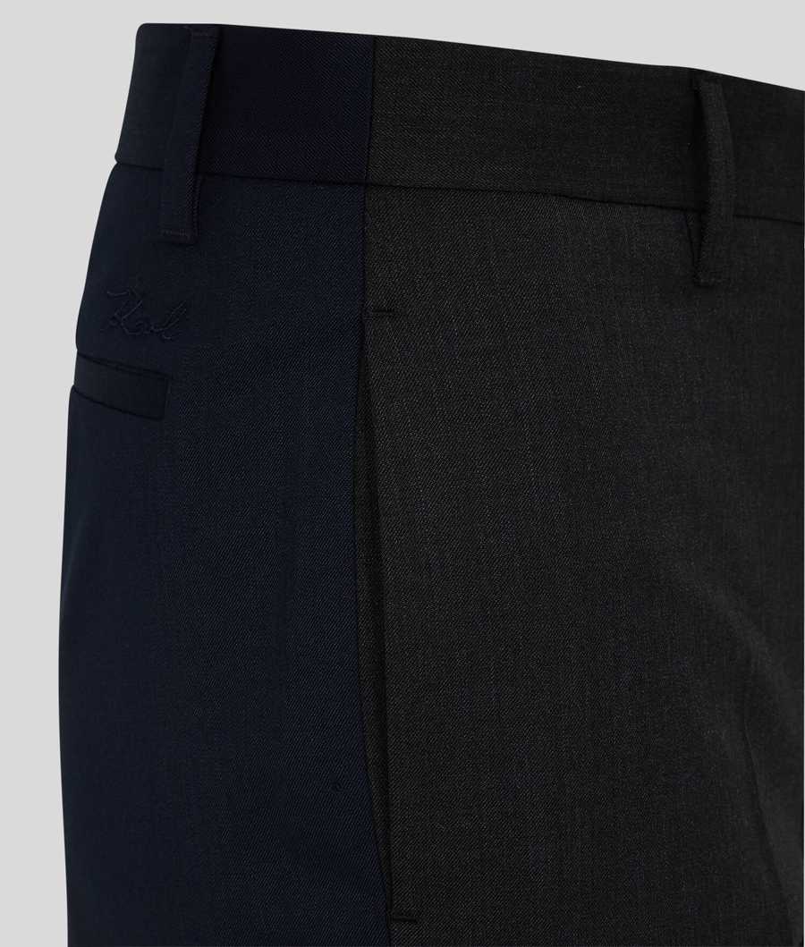 Dark Grey / Navy Women's Karl Lagerfeld Cara Loves Karl Two-tone Pants | AE478RWGT