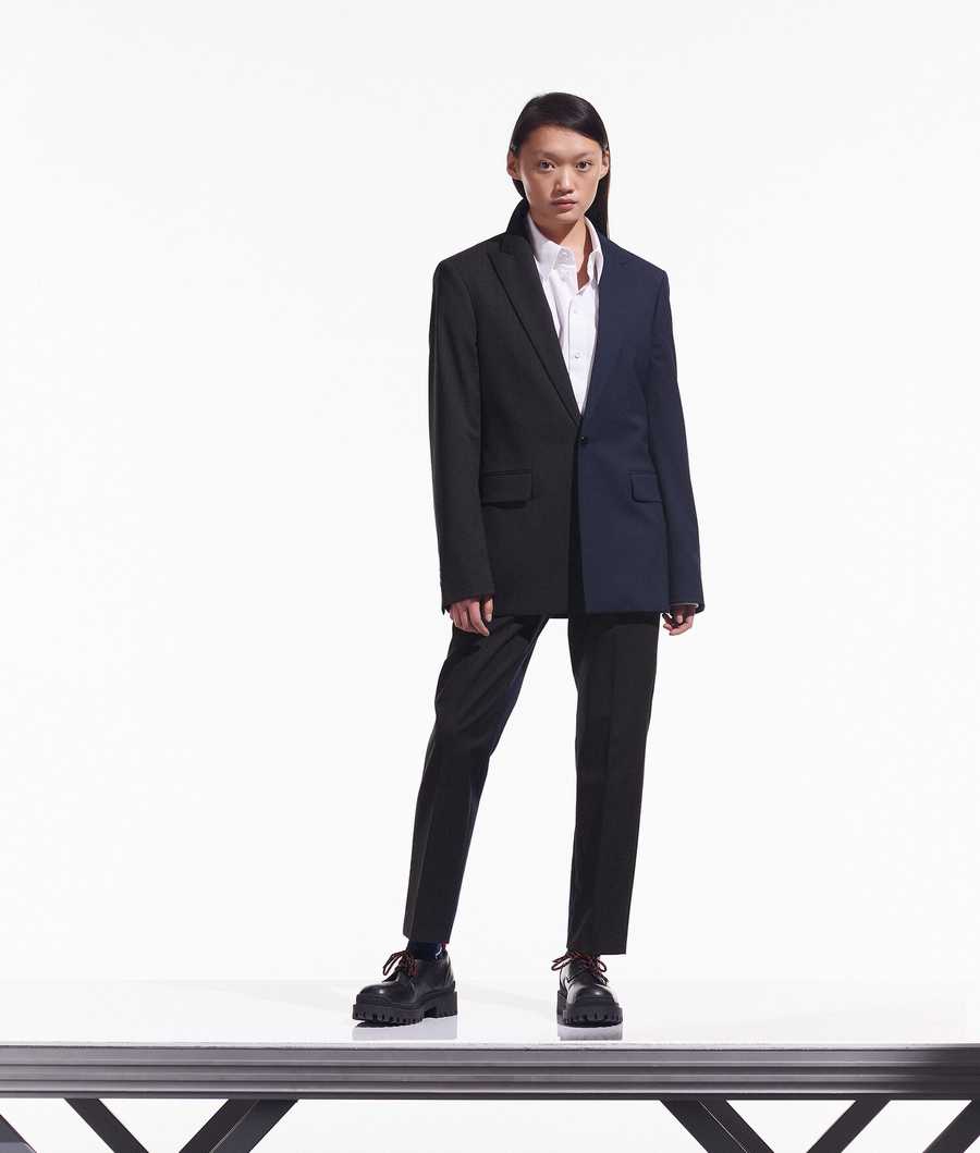 Dark Grey / Navy Women's Karl Lagerfeld Cara Loves Karl Blazers | AE759UMFH