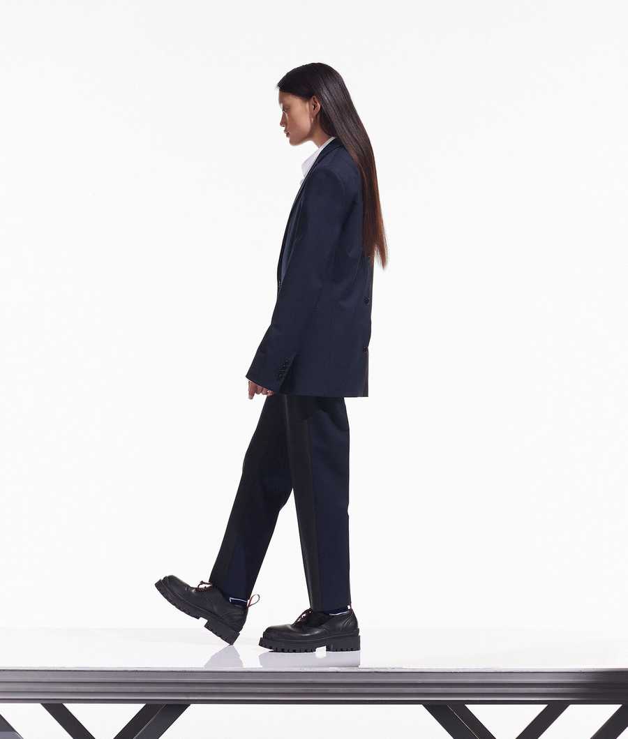 Dark Grey / Navy Women's Karl Lagerfeld Cara Loves Karl Blazers | AE759UMFH