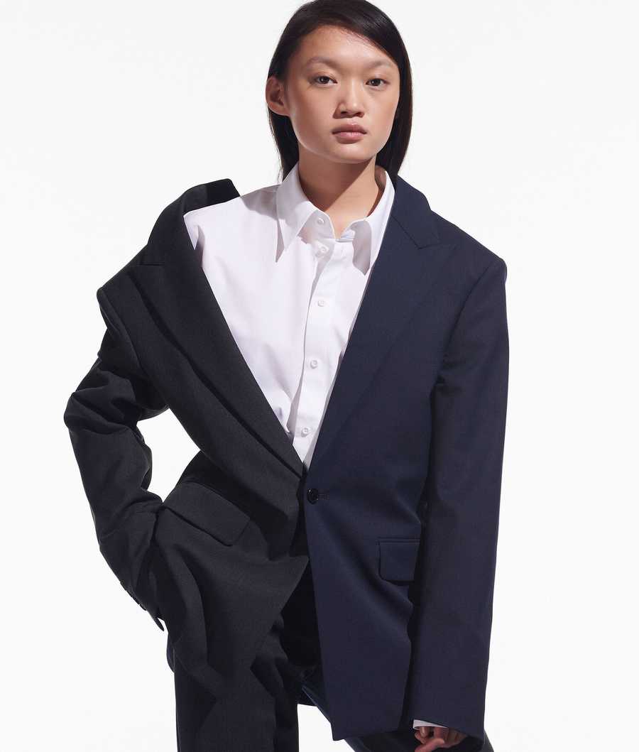 Dark Grey / Navy Women's Karl Lagerfeld Cara Loves Karl Blazers | AE759UMFH