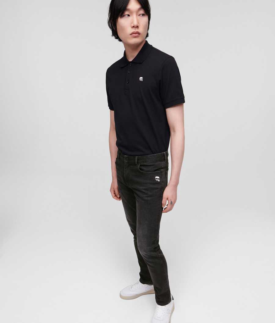 Dark Men's Karl Lagerfeld Ikonik Slim-fit Jeans | AE419FGZN