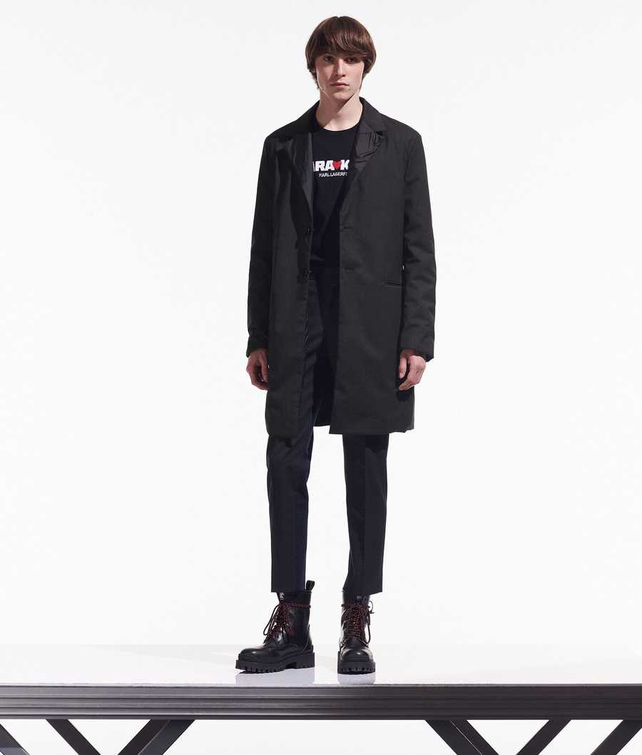 Deep Grey Men's Karl Lagerfeld Cara Loves Karl Reversible Coats | AE816NZOT