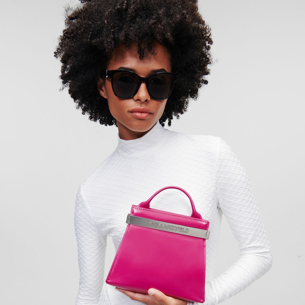 Fuchsia Women's Karl Lagerfeld K/Kross Archive Small Handbags | AE629XMIC