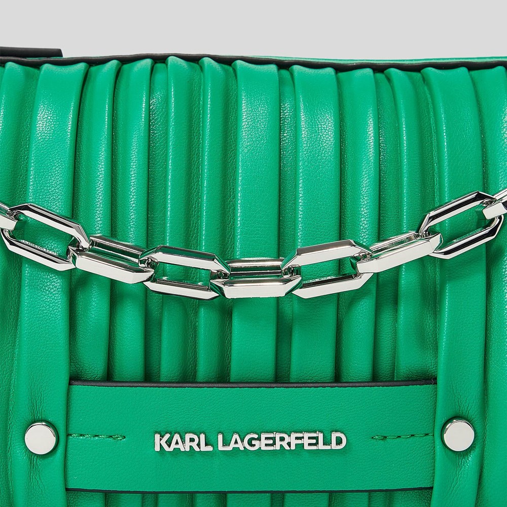 Green Women's Karl Lagerfeld K/Kushion Shoulder Bags | AE382MDYK