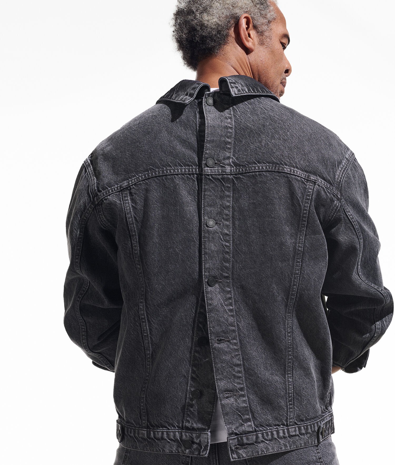 Grey Men's Karl Lagerfeld Cara Loves Karl Longline Denim Jackets | AE124YZJW