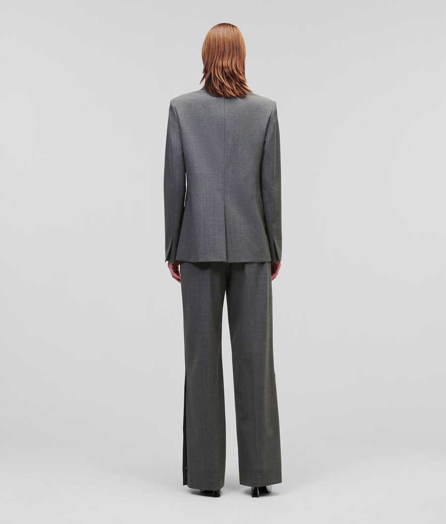 Grey Women's Karl Lagerfeld Double-breasted Blazers | AE120SEKM