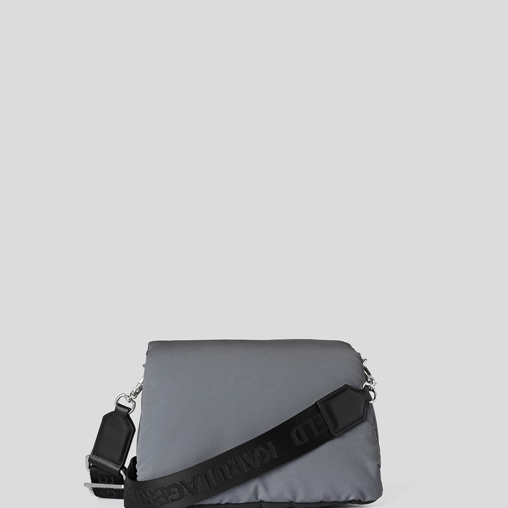 Grey Women's Karl Lagerfeld K/Signature Soft DegradÉ Shoulder Bags | AE351ZSUB