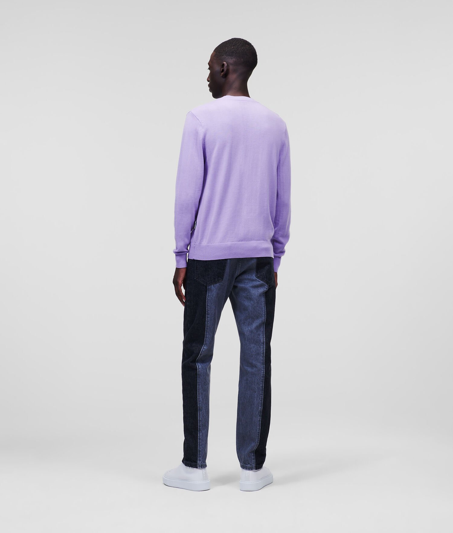 Lavender Men's Karl Lagerfeld Ikonik 2.0 Merino Wool Knitwear | AE085NQJU