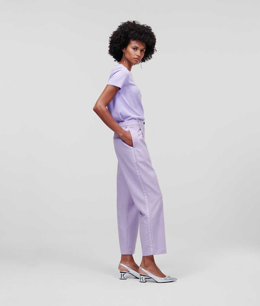 Lavender Women's Karl Lagerfeld Tailored Pants | AE438SDNF