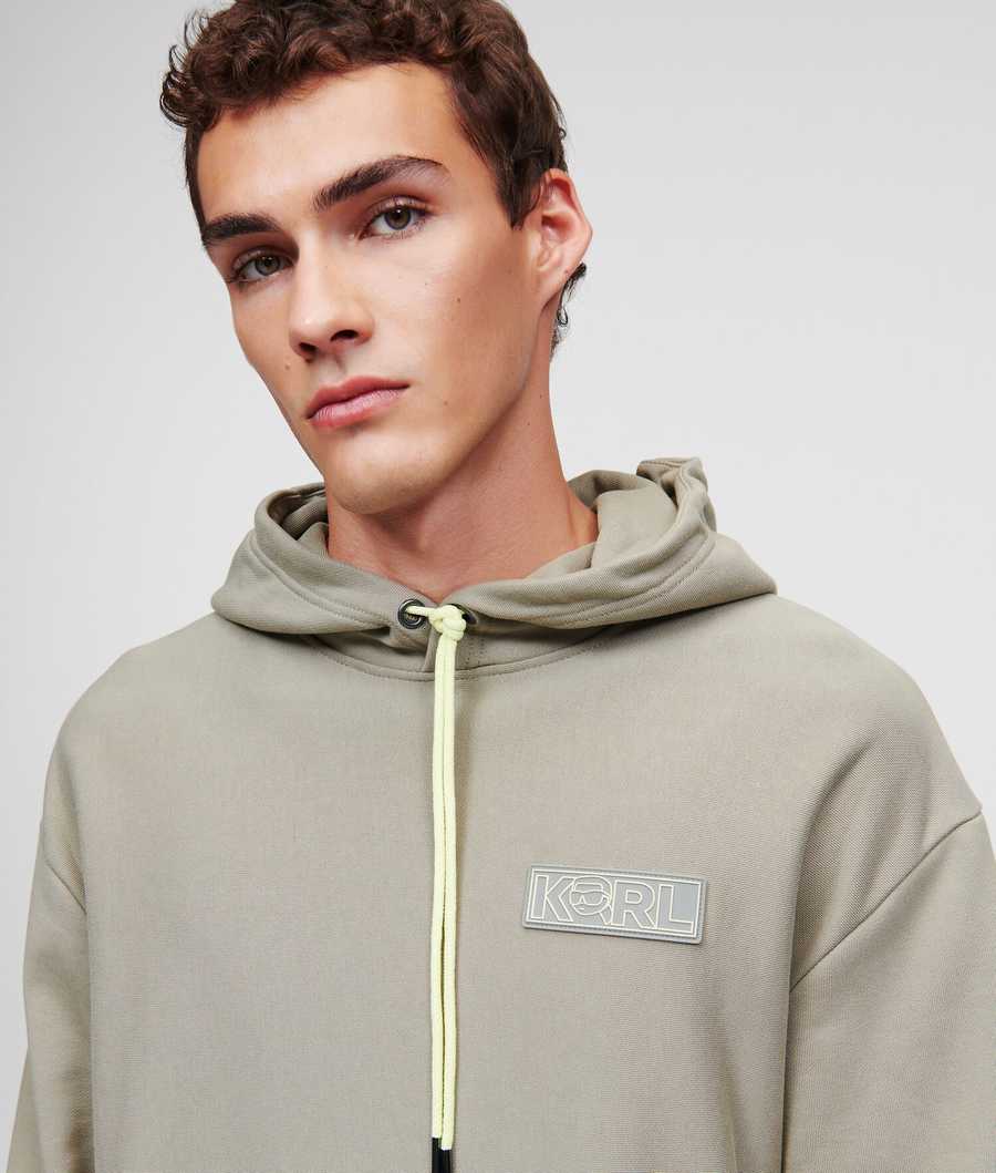 Light Green Men's Karl Lagerfeld Ikonik 2.0 Oversized Sweatshirts | AE970RHQC