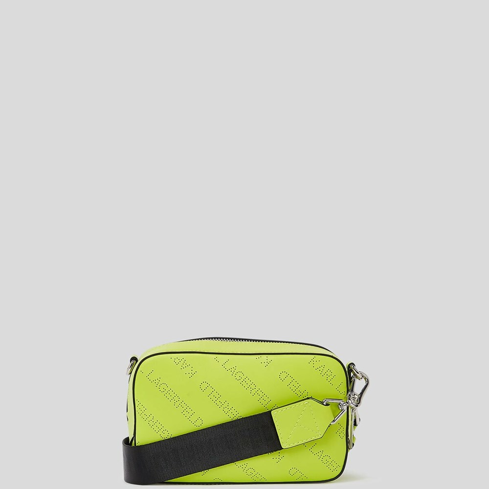 Light Green Women's Karl Lagerfeld K/Punched Logo Camera Bag | AE253VQKJ