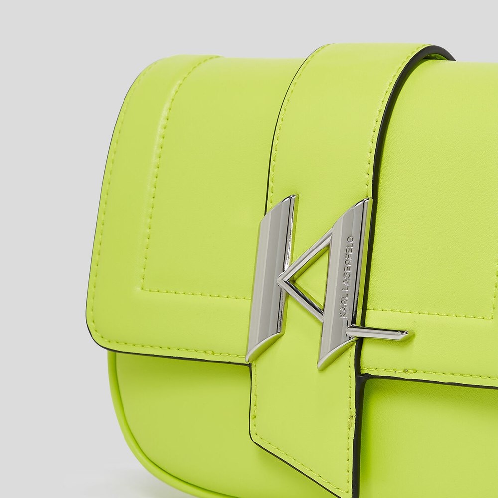 Light Green Women's Karl Lagerfeld K/Saddle Small Shoulder Bags | AE651SVQI