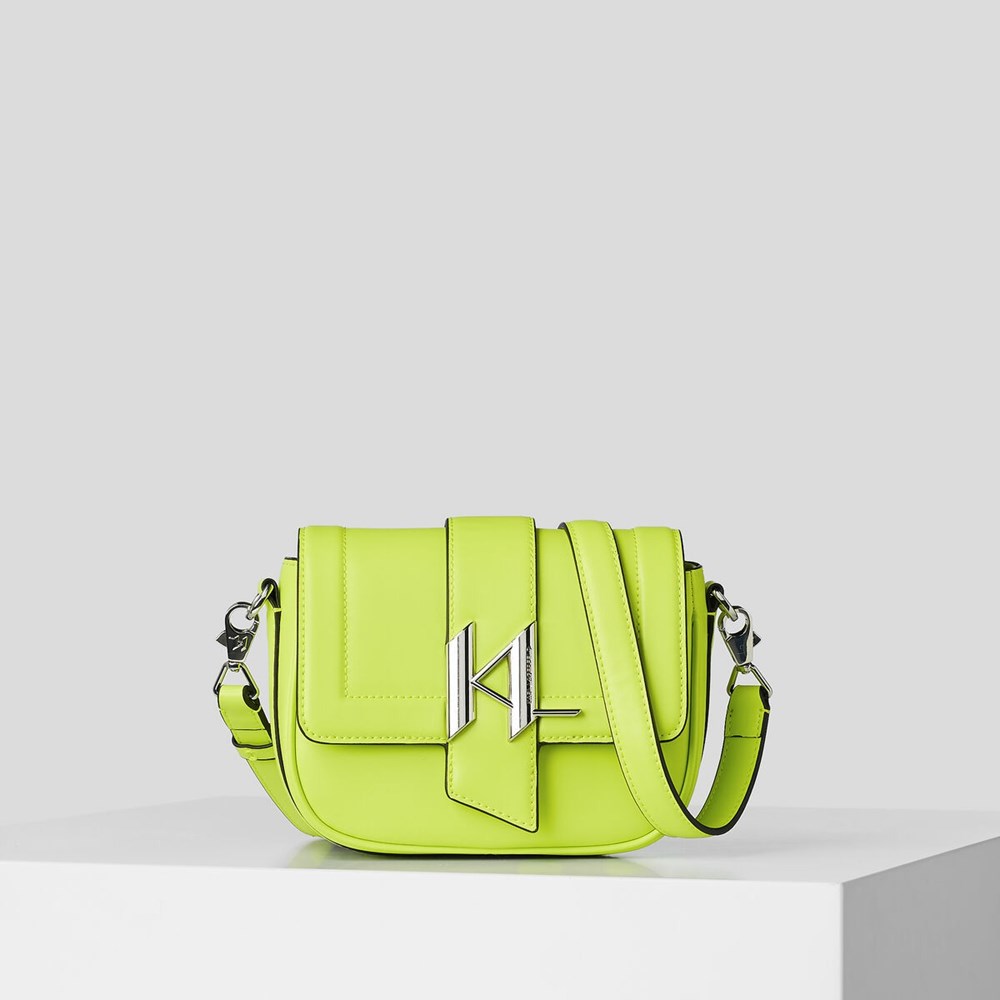 Light Green Women\'s Karl Lagerfeld K/Saddle Small Shoulder Bags | AE651SVQI