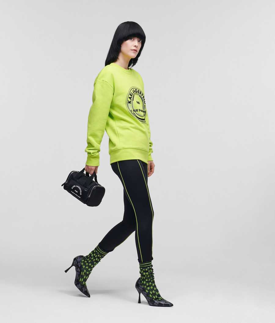 Light Green Women's Karl Lagerfeld Rue St-guillaume Sweatshirts | AE752TWNH