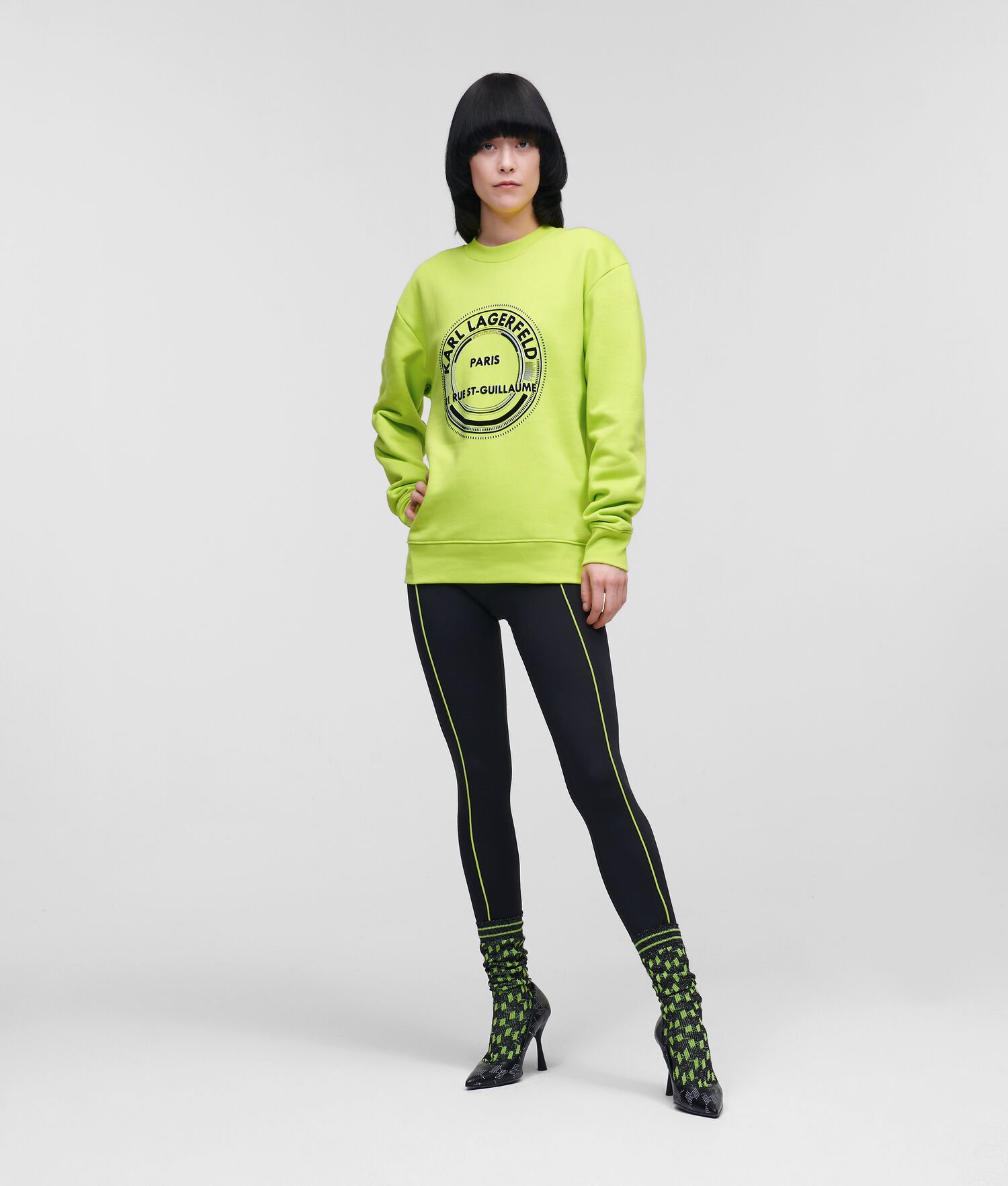 Light Green Women\'s Karl Lagerfeld Rue St-guillaume Sweatshirts | AE752TWNH