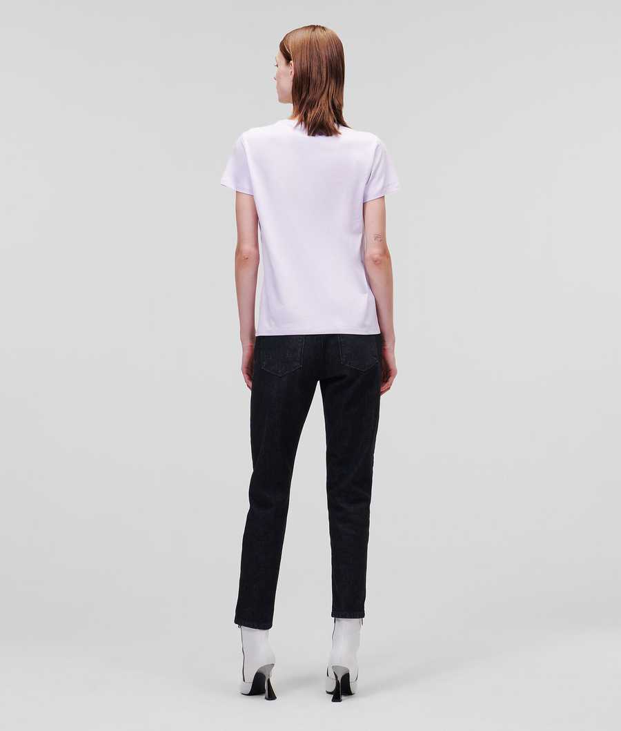 Light Women's Karl Lagerfeld Athleisure T-Shirts | AE518BGXR