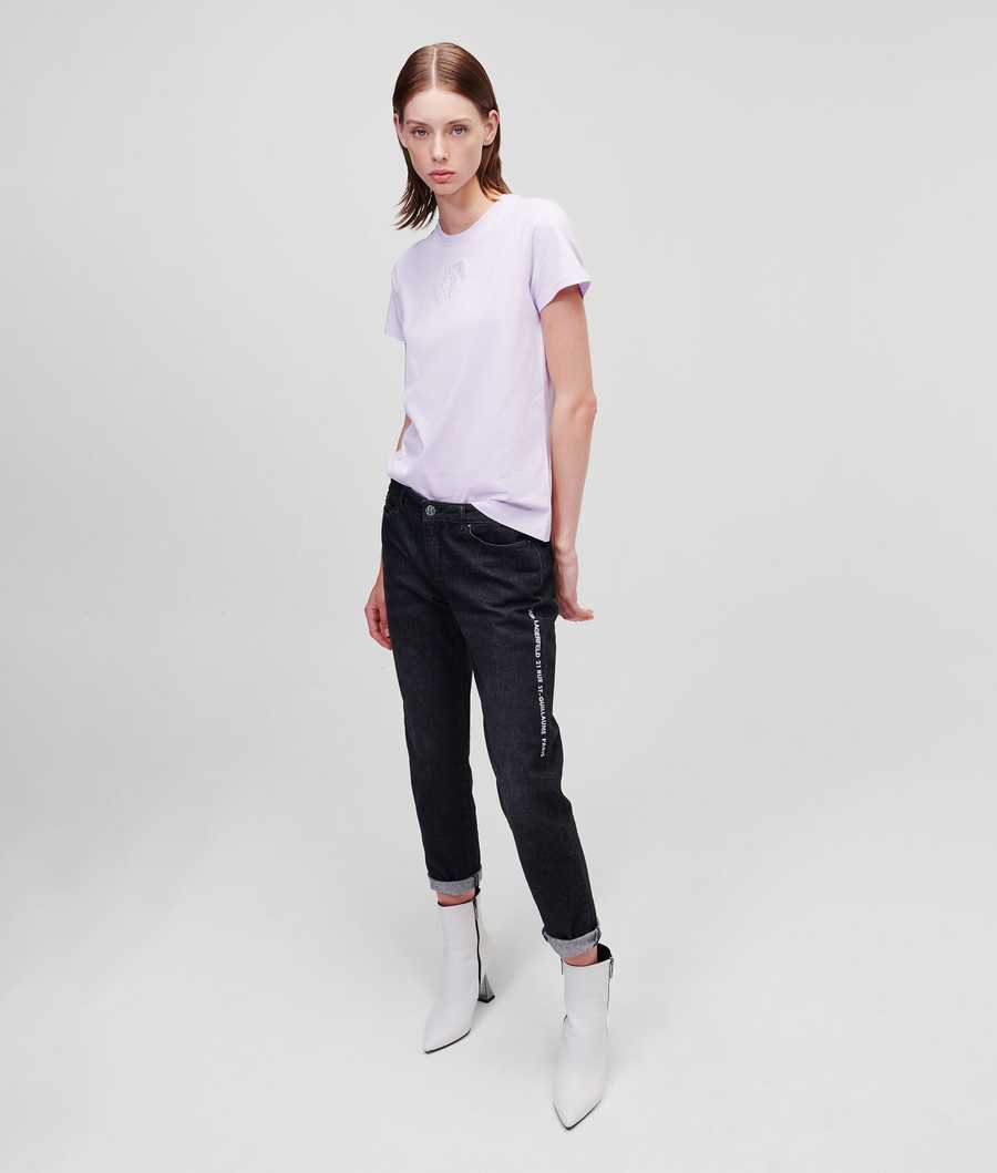 Light Women's Karl Lagerfeld Athleisure T-Shirts | AE518BGXR