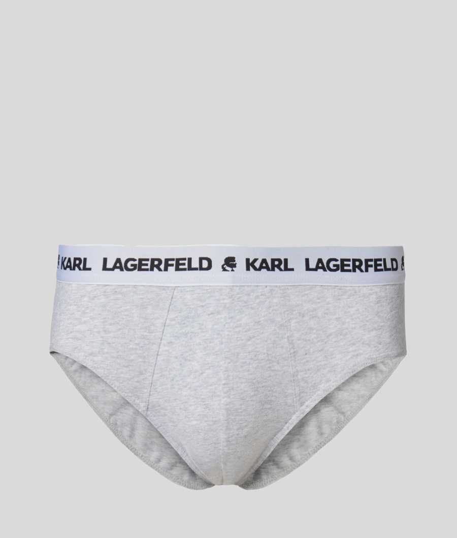 Multicolor Men's Karl Lagerfeld Logo Briefs 3-pack Underwear | AE817EPHY