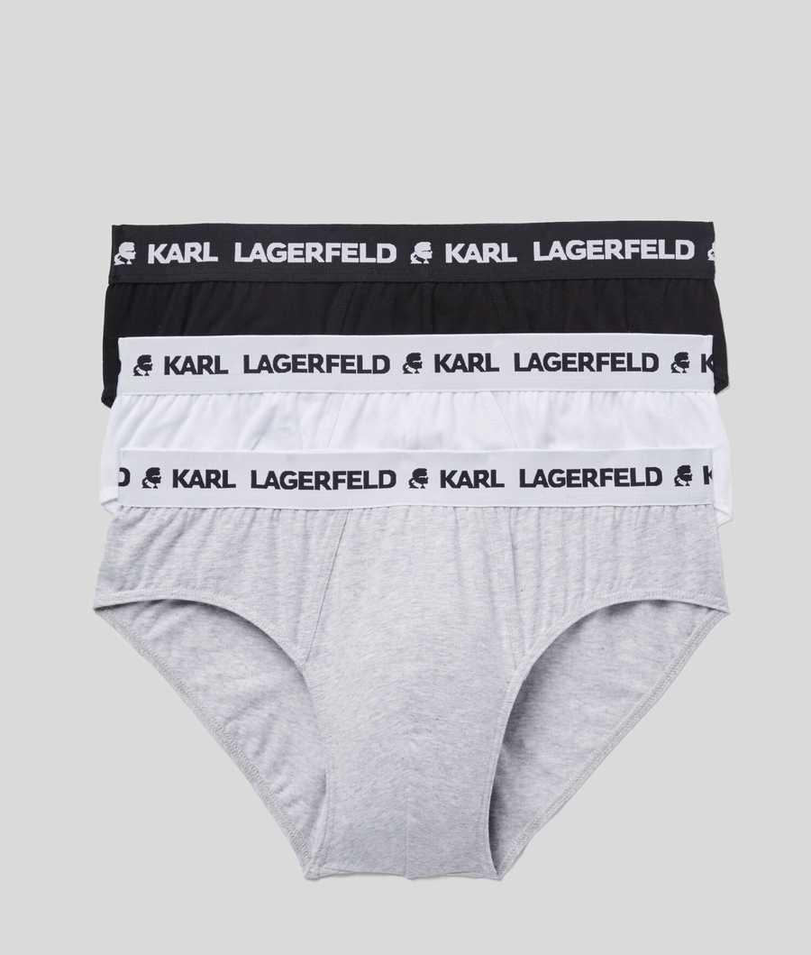 Multicolor Men\'s Karl Lagerfeld Logo Briefs 3-pack Underwear | AE817EPHY