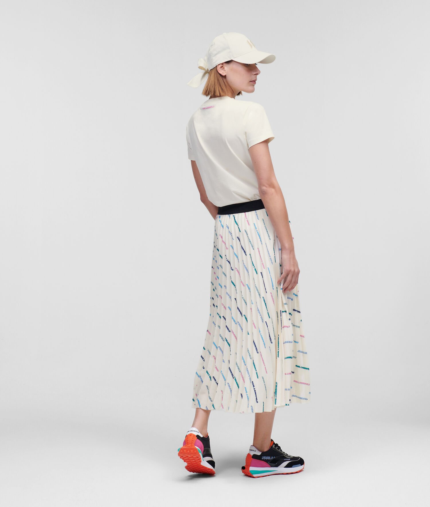 Multicolor Women's Karl Lagerfeld Karl Future Logo Pleated Skirts | AE095HEJZ