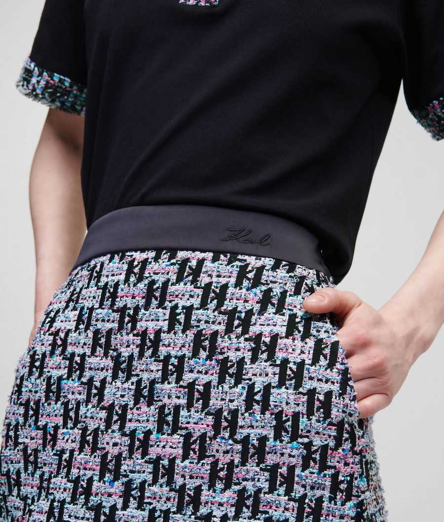 Multicolor Women's Karl Lagerfeld Kl Monogram BOUCLÉ Skirts | AE081AVJI