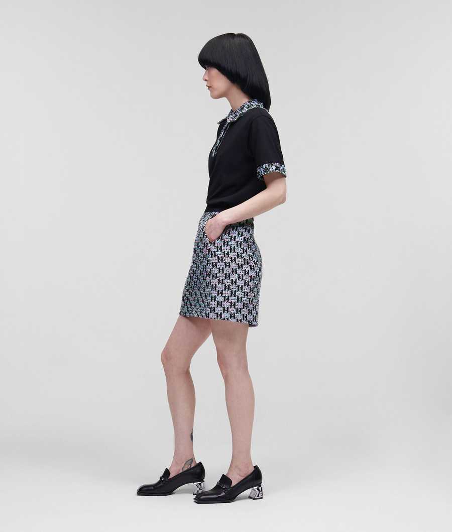 Multicolor Women's Karl Lagerfeld Kl Monogram BOUCLÉ Skirts | AE081AVJI