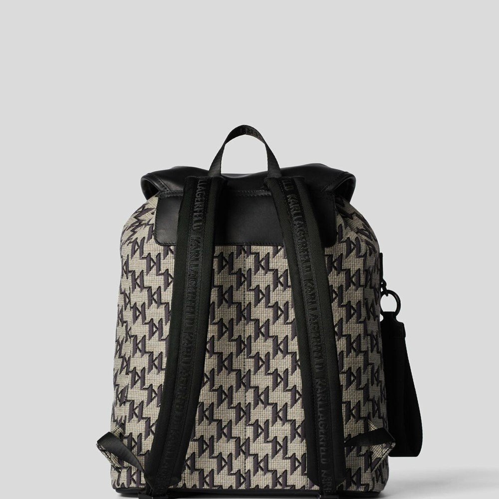 Multicolor Women's Karl Lagerfeld Kl Monogram Nylon Backpacks | AE635MOFC