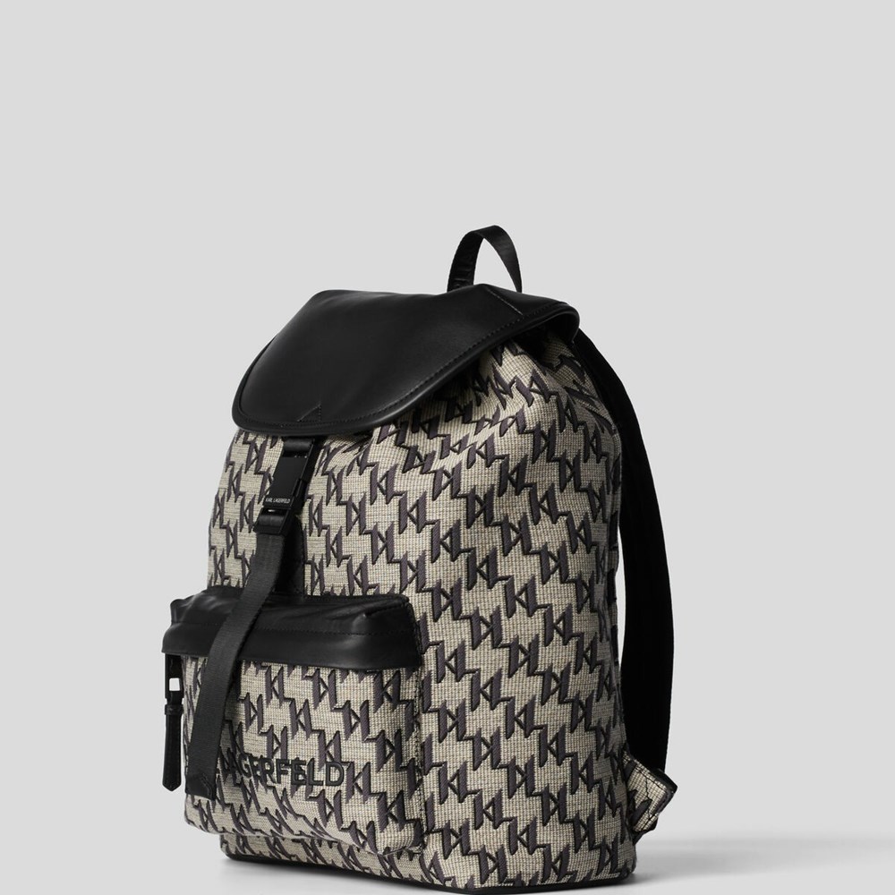 Multicolor Women's Karl Lagerfeld Kl Monogram Nylon Backpacks | AE635MOFC