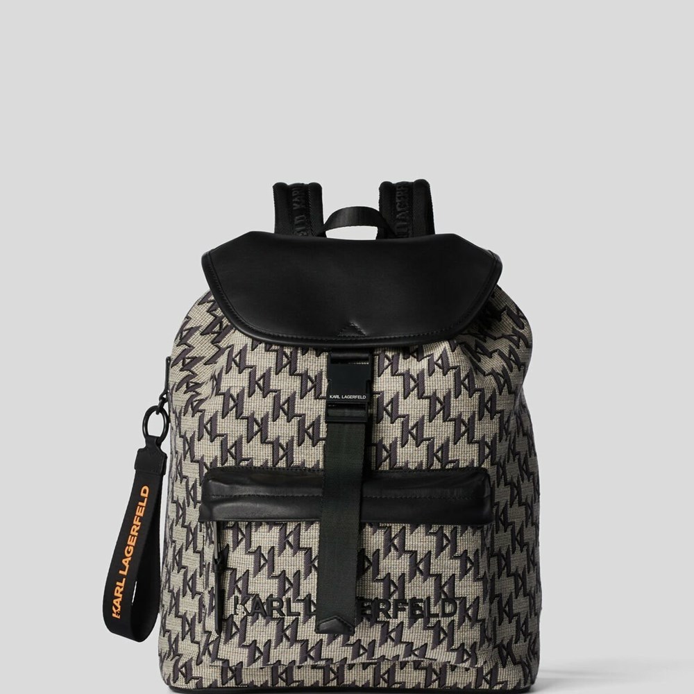 Multicolor Women's Karl Lagerfeld Kl Monogram Nylon Backpacks | AE635MOFC