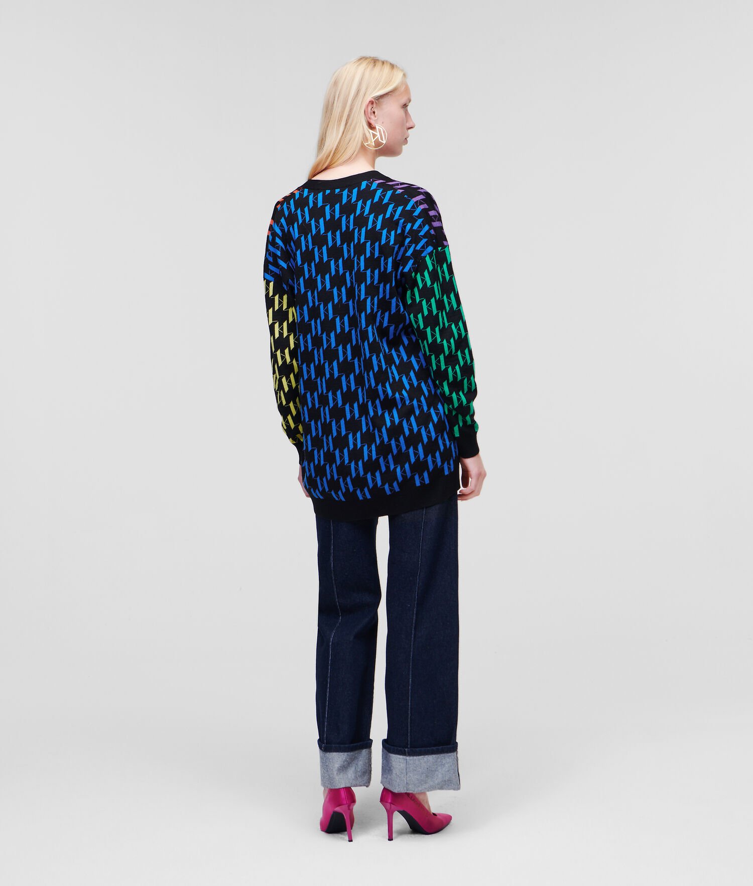 Multicolor Women's Karl Lagerfeld Long Kl Monogram Knitwear | AE867AHEG